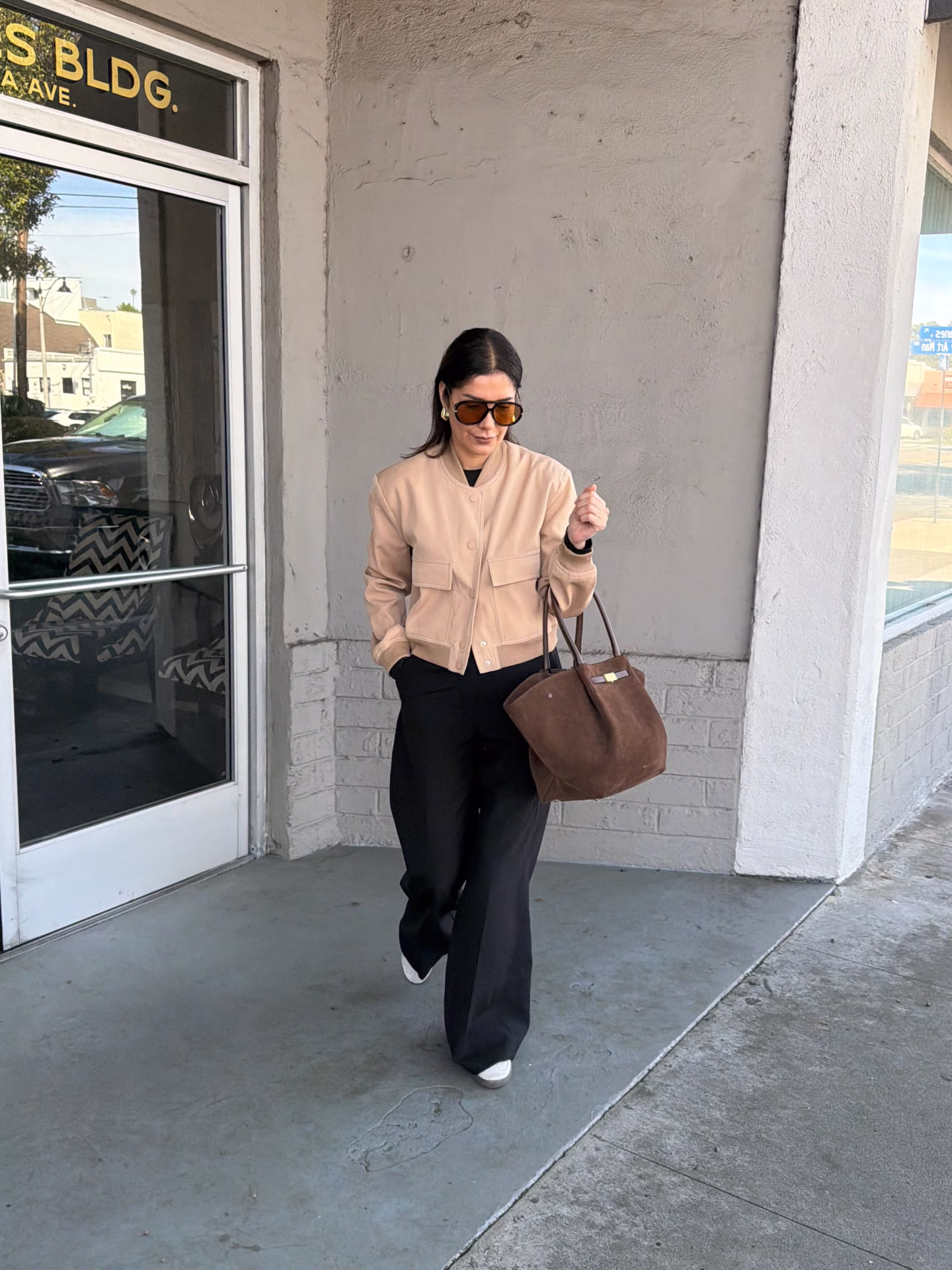 demellier brown suede bag tote review