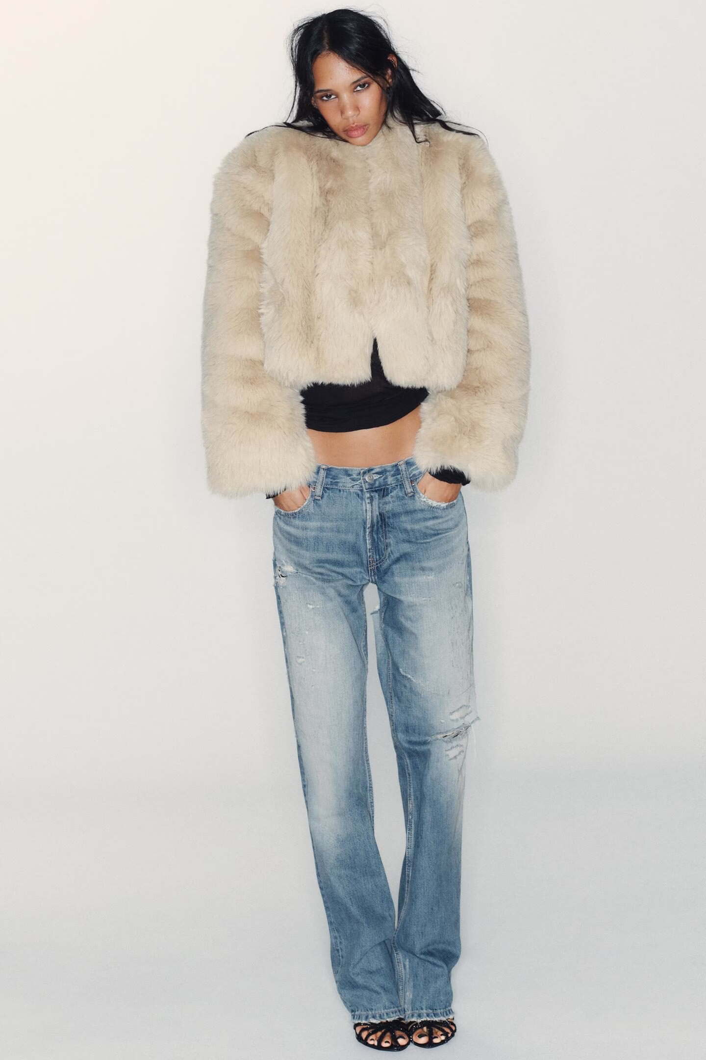 ZARA fur coat