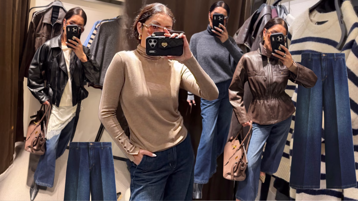 how to style wide leg jeans outfit ideas