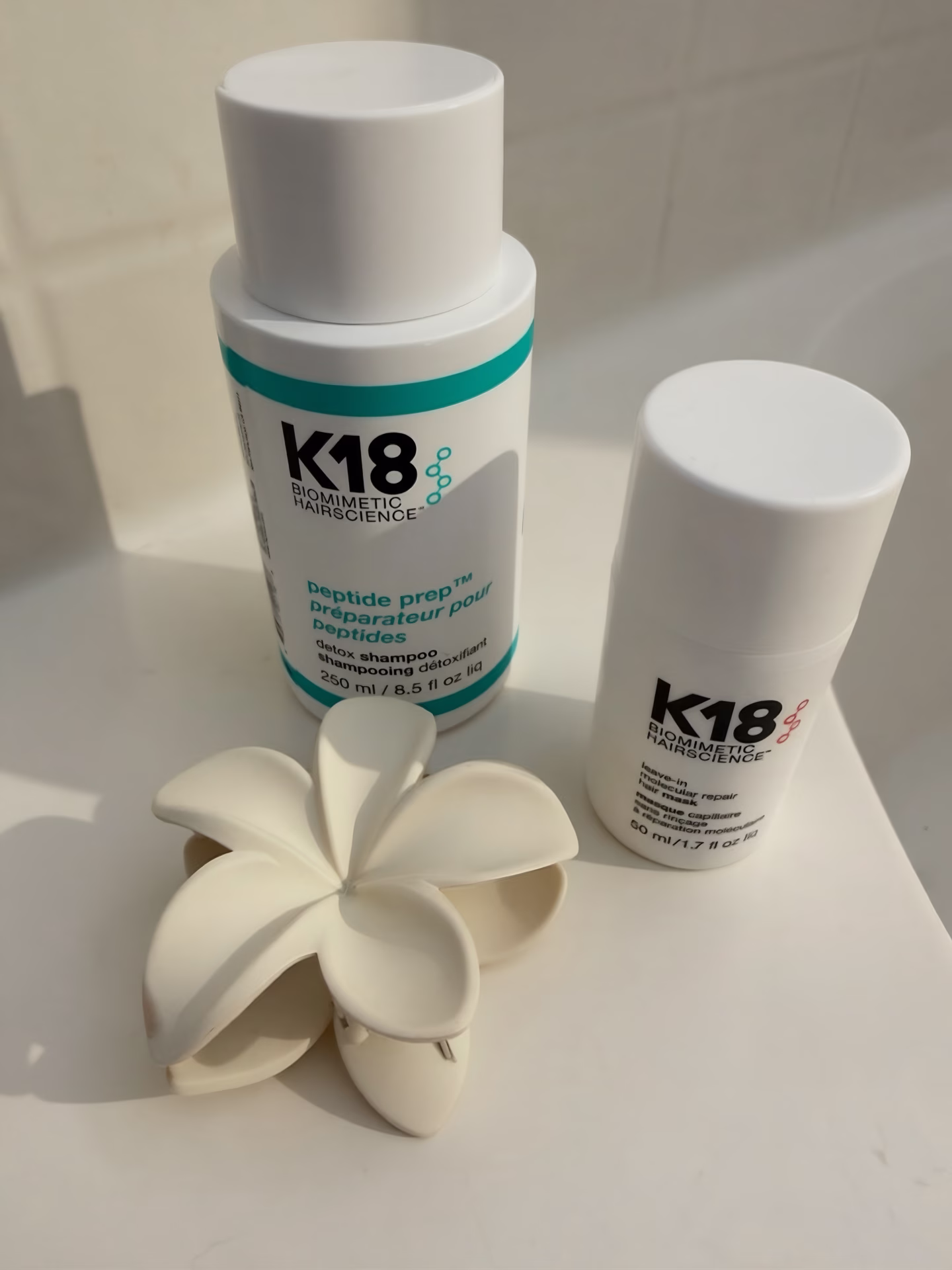 Peptide Prep Detox Shampoo vs. Leave-In Molecular Repair Hair Mask: