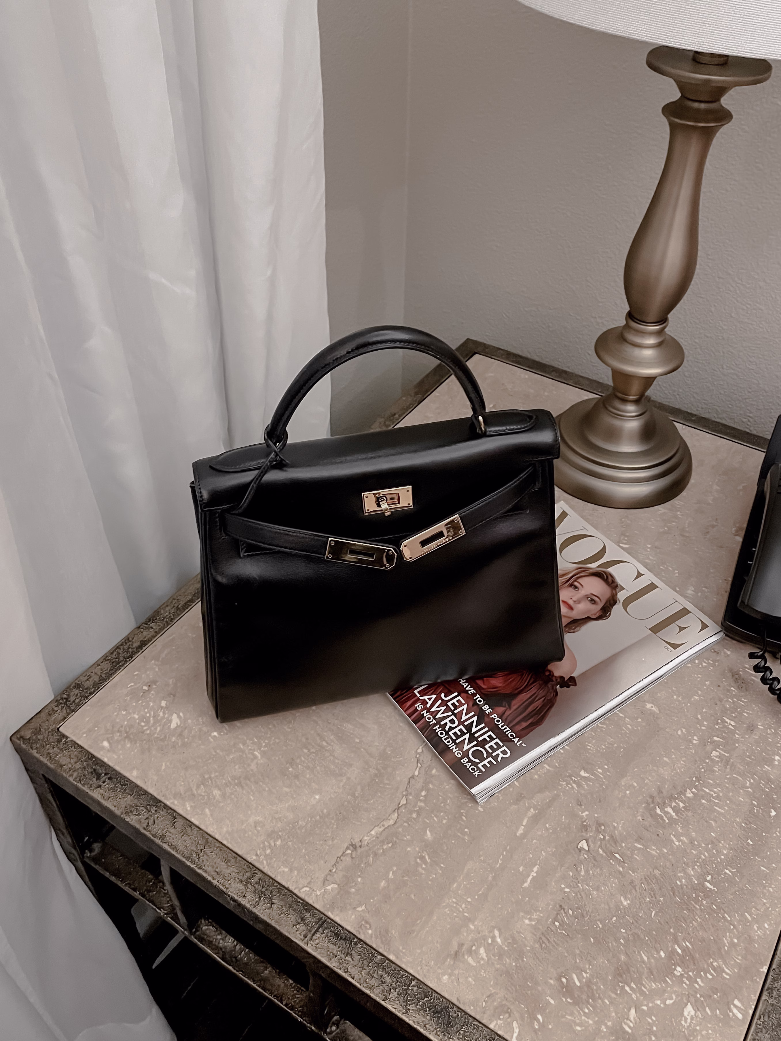 Hermes Kelly 28 bag box leather