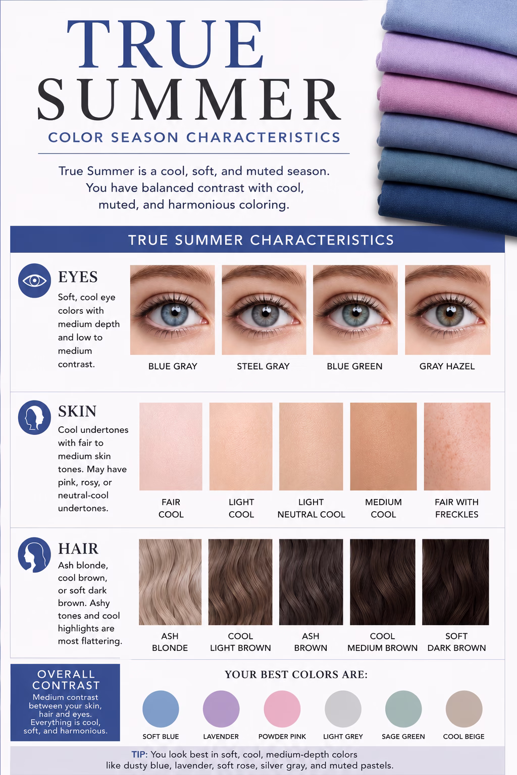 Seasonal Color Analysis Guide: Season color - true summer