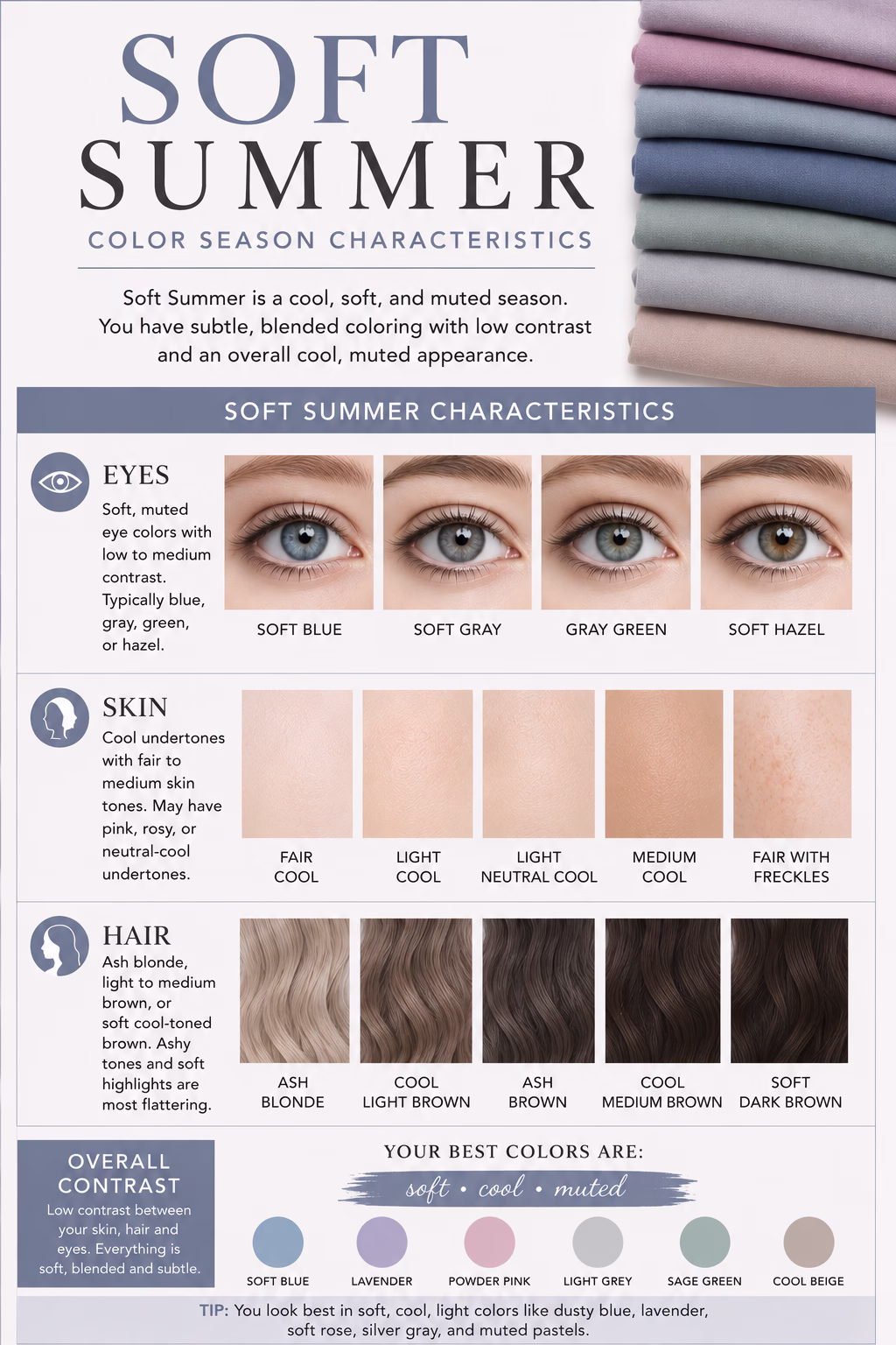 Seasonal Color Analysis Guide: Season color - soft summer
