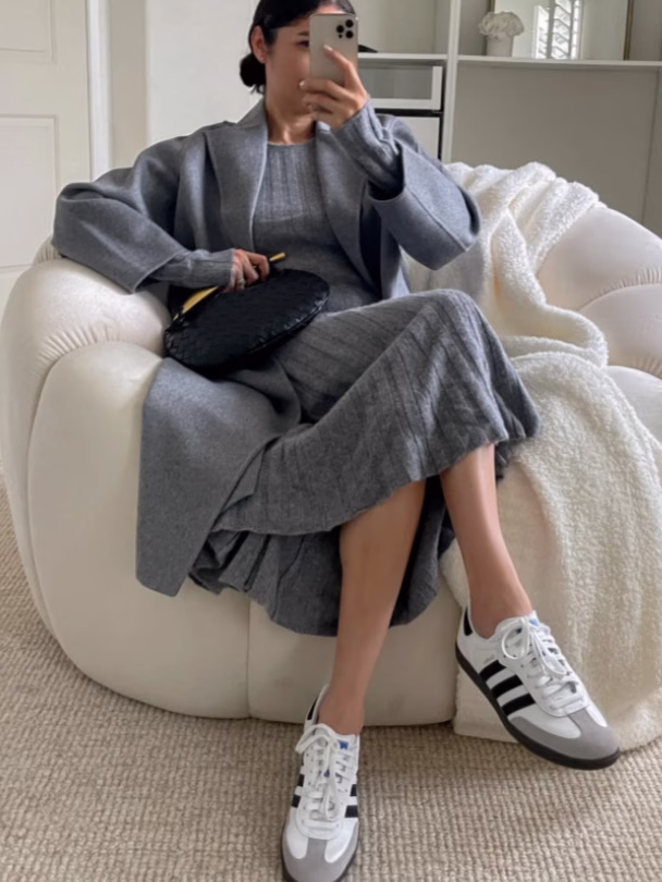 adidas samba sneakers collage. adidas samba outfit ideas.