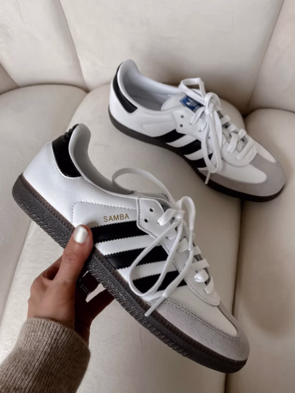 adidas samba sneakers collage. adidas samba outfit ideas.
