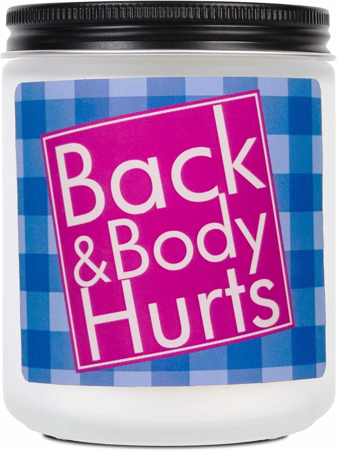 back & body hurts candle white elephant gift idea under $25
