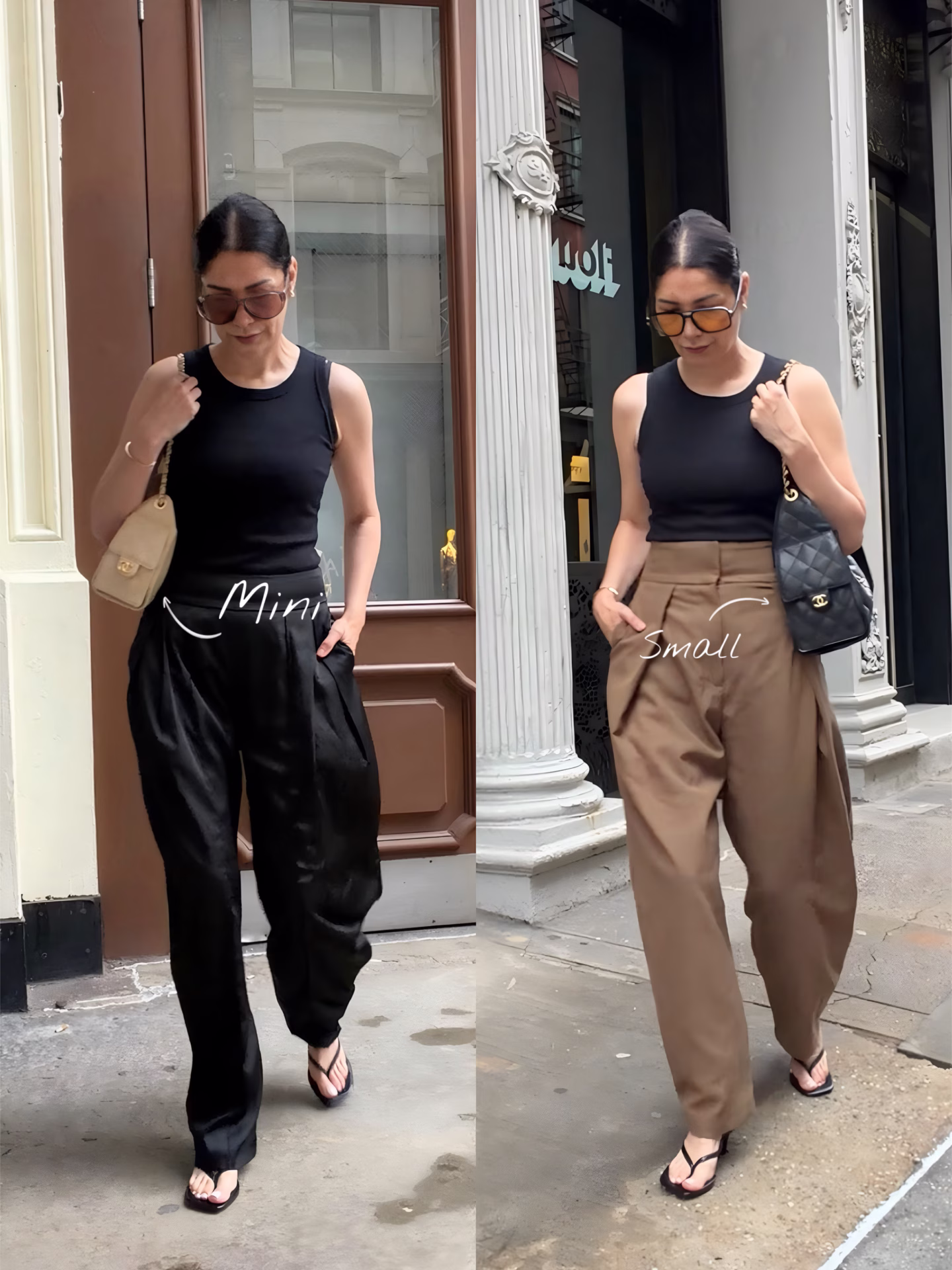 Chanel 25 comparison between mini vs small