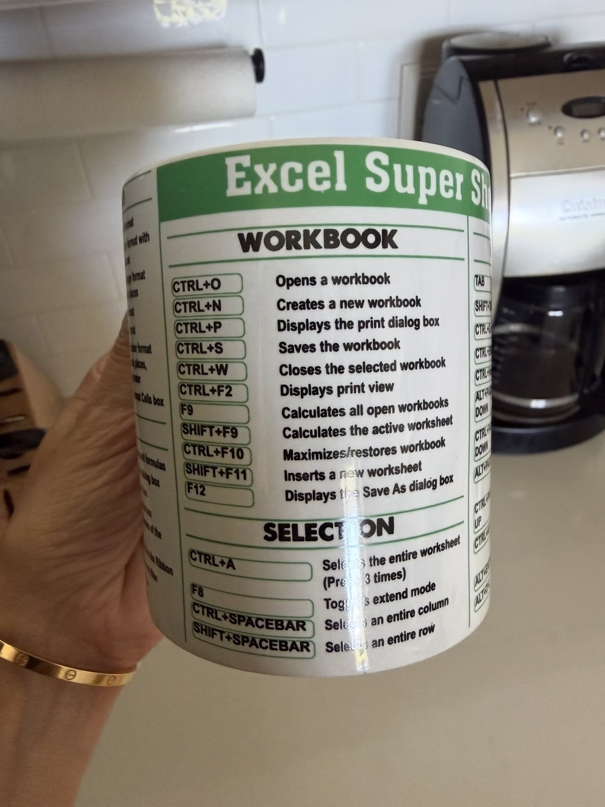 Cheat Sheet Excel mug