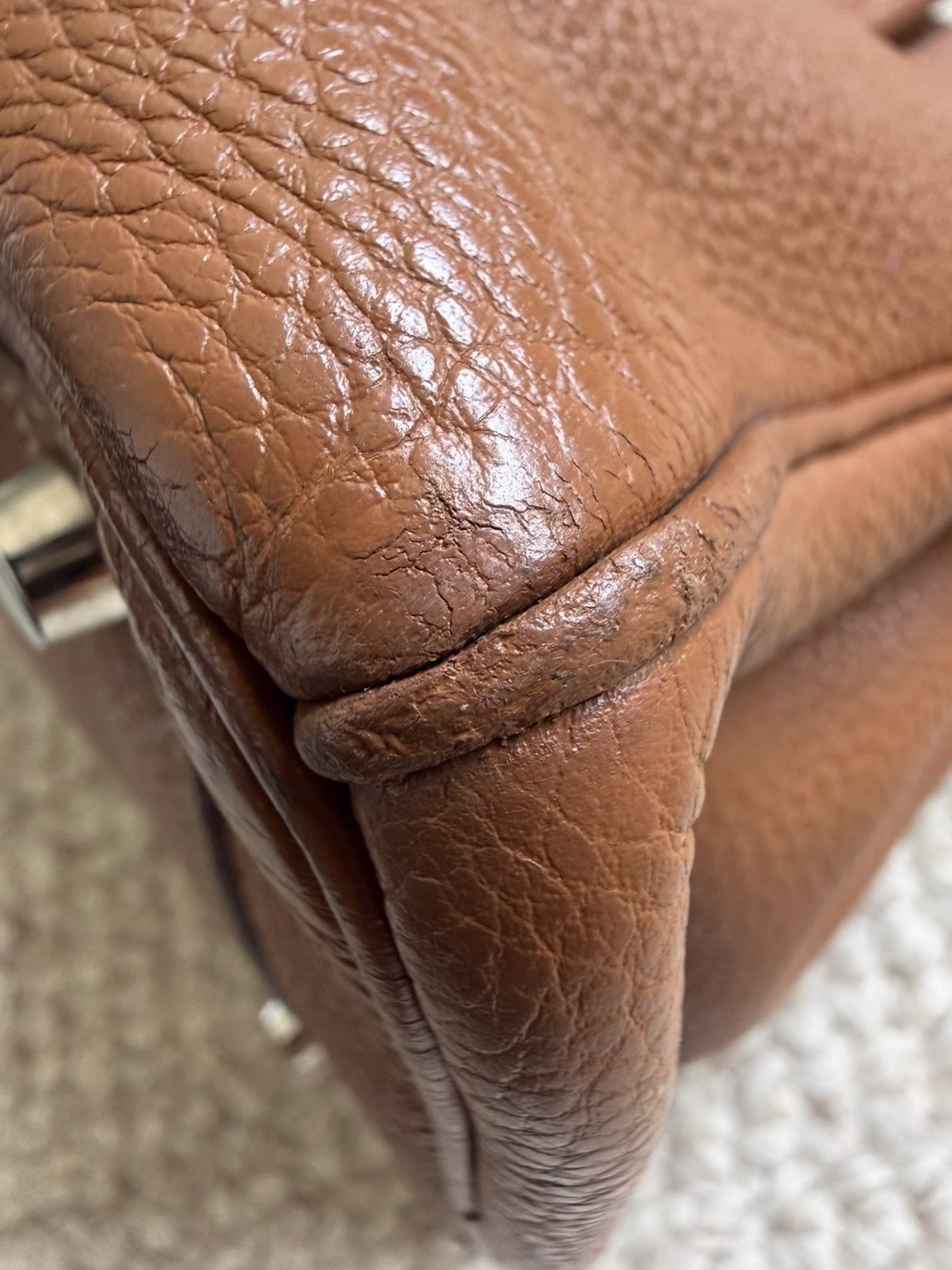 Hermes Birkin 30 with Re-painted Corners