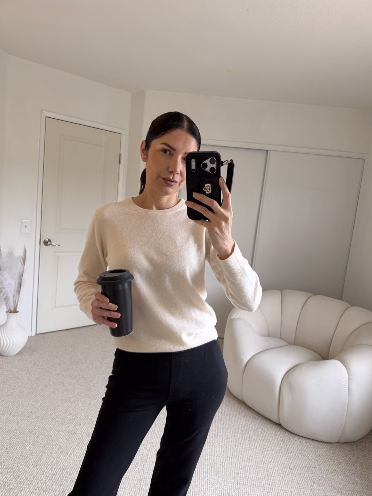 Quince clothing review: ivory cashmere sweater