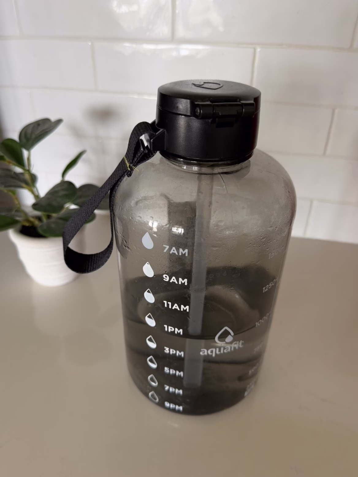 Water Bottle with Time Marker