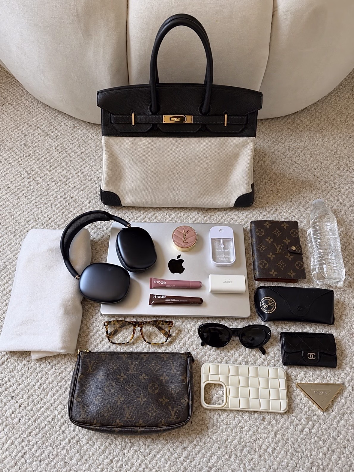 What fits in the Hermes Birkin Toile 35 Bag