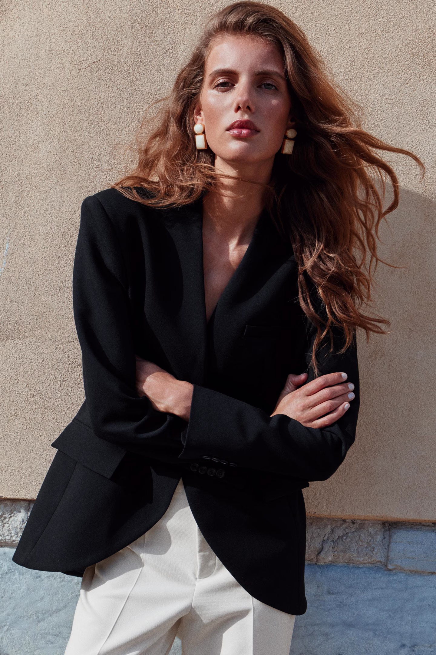 padded shoulder blazer