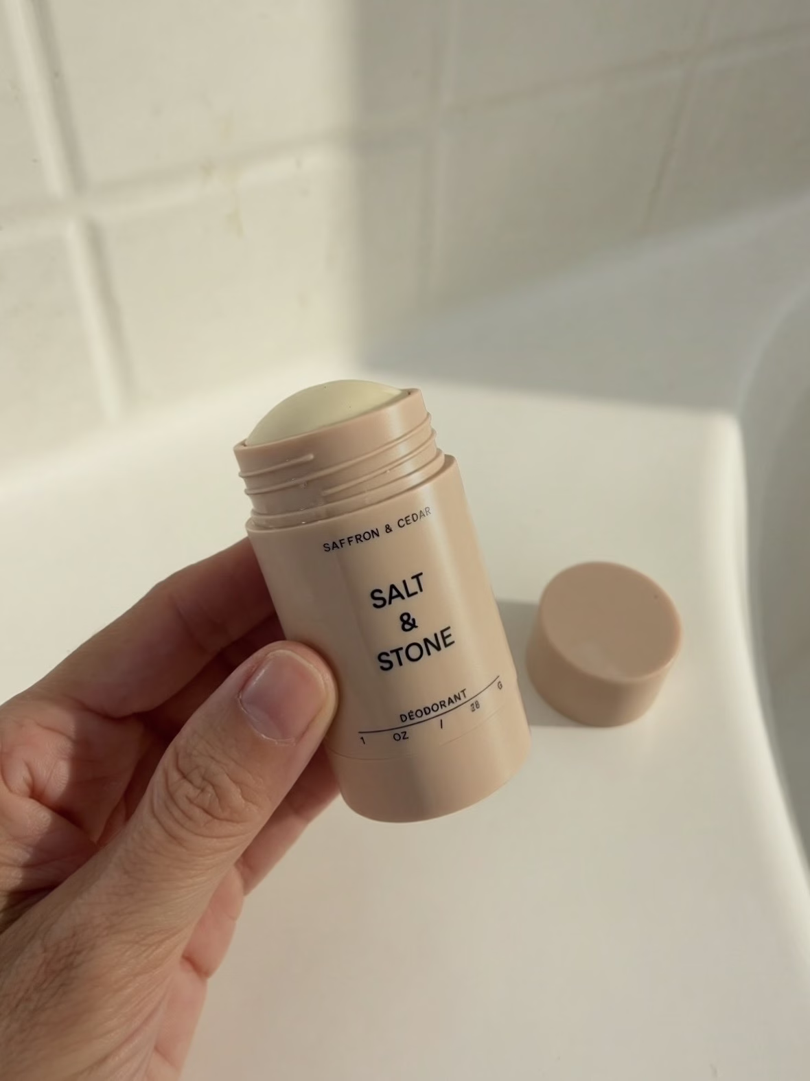 salt and stone saffron + cedar deodorant review.