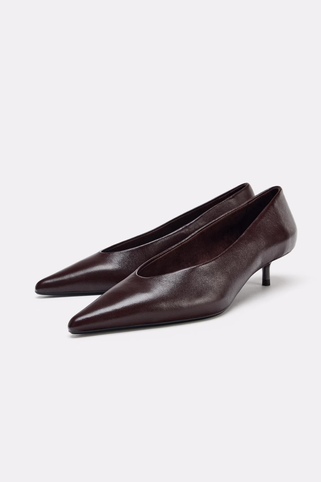 leather kitten heels