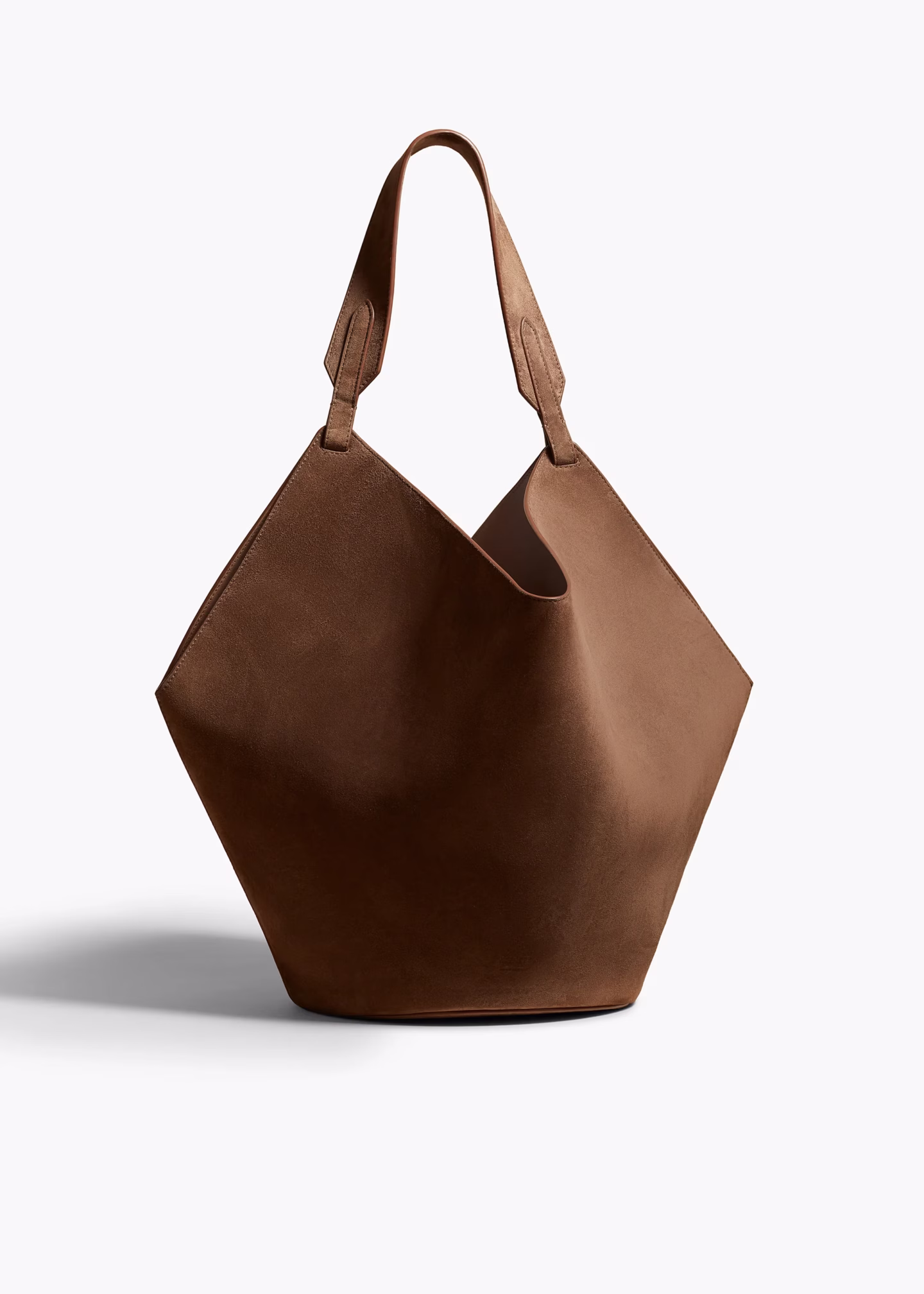 Khaite cedar suede medium lotus bag