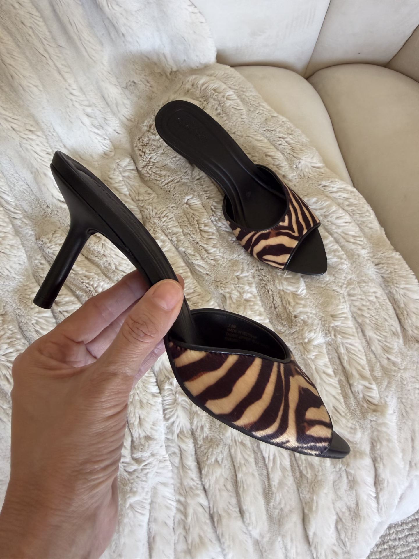 Women's Fall Shoes: Pony hair mules heels
